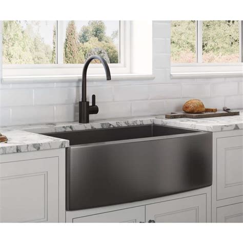 apron stainless steel sink with black cabinets|black farmhouse apron sink.